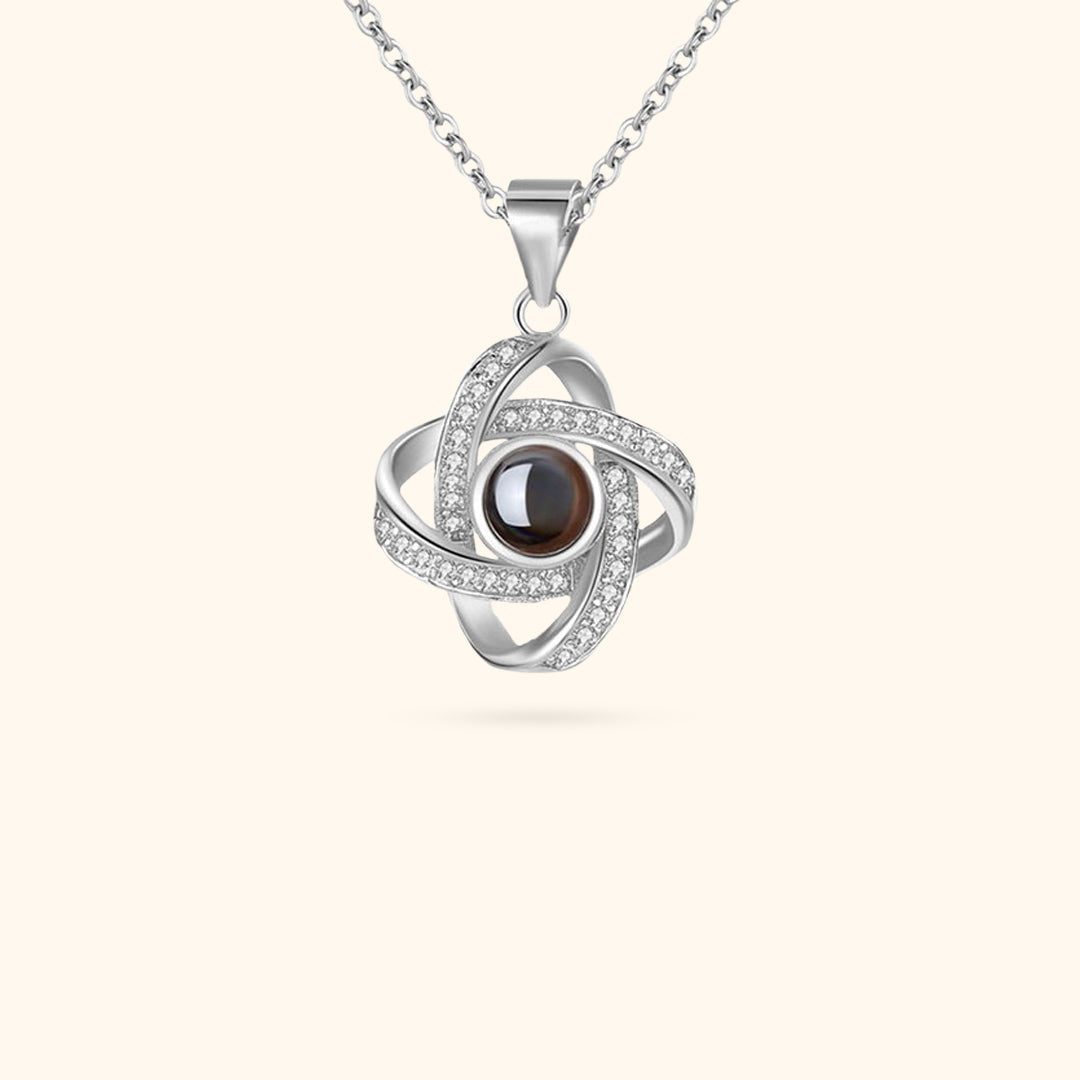Custom Intertwined Photo Projection Necklace