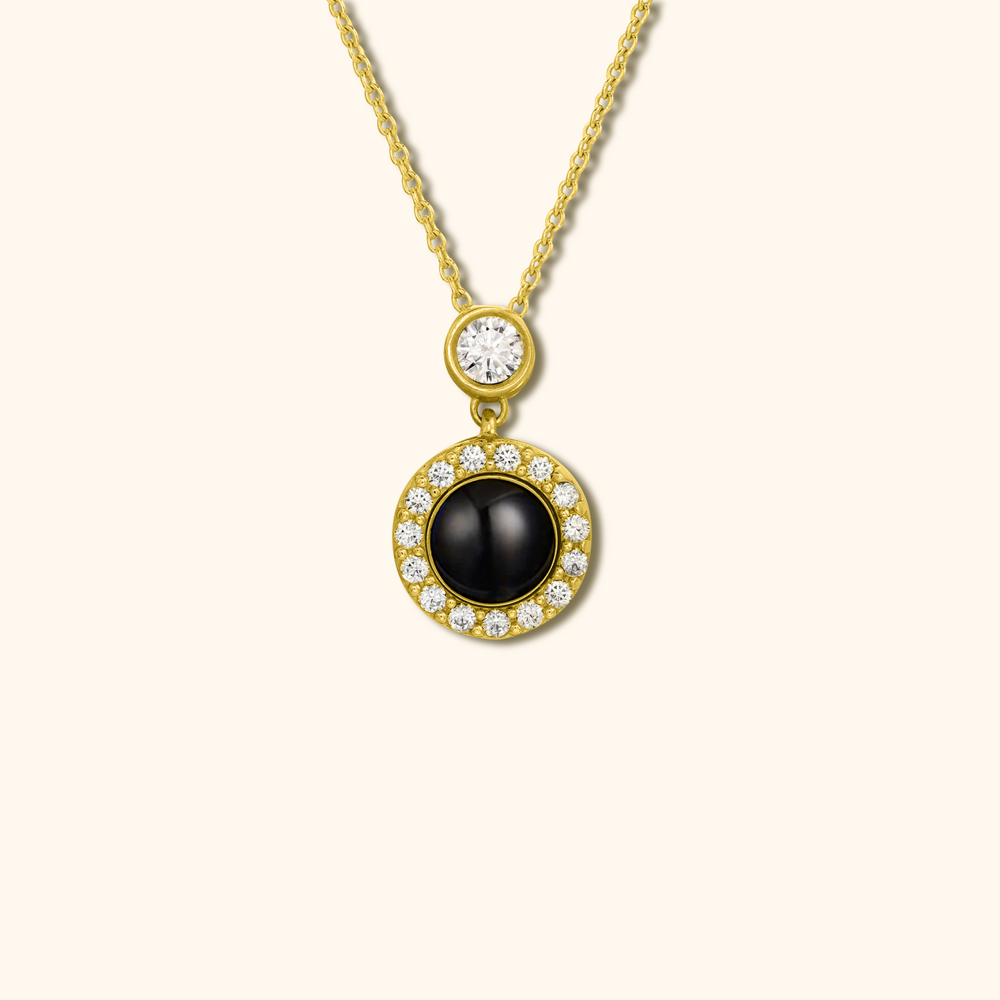 Round Orb Projection Charm Necklace
