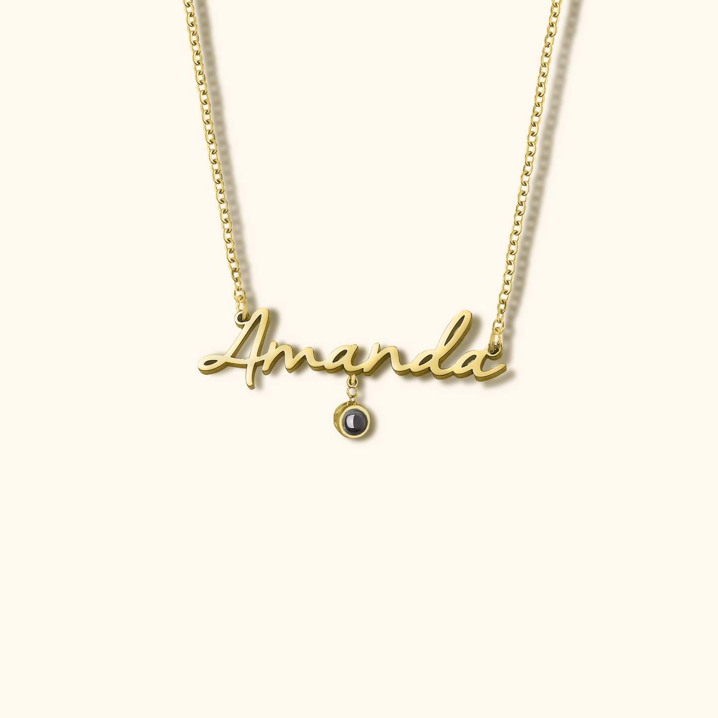 Custom Name Projection Charm Necklace