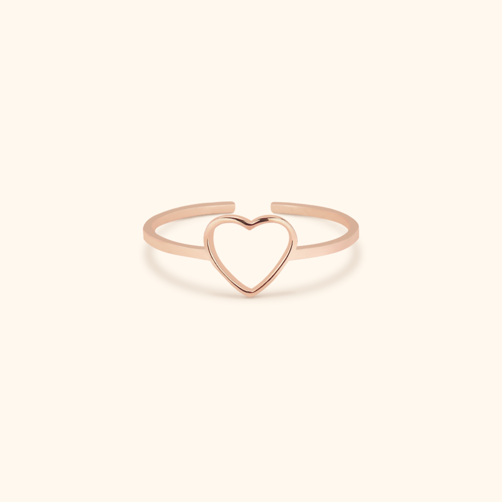 Heart-Shaped Minimalist Ring