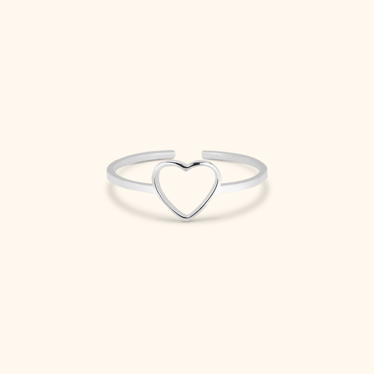 Heart-Shaped Minimalist Ring