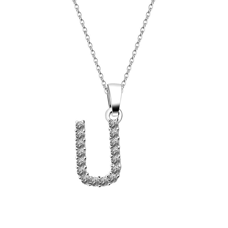Cubic Zirconia Initial Necklace