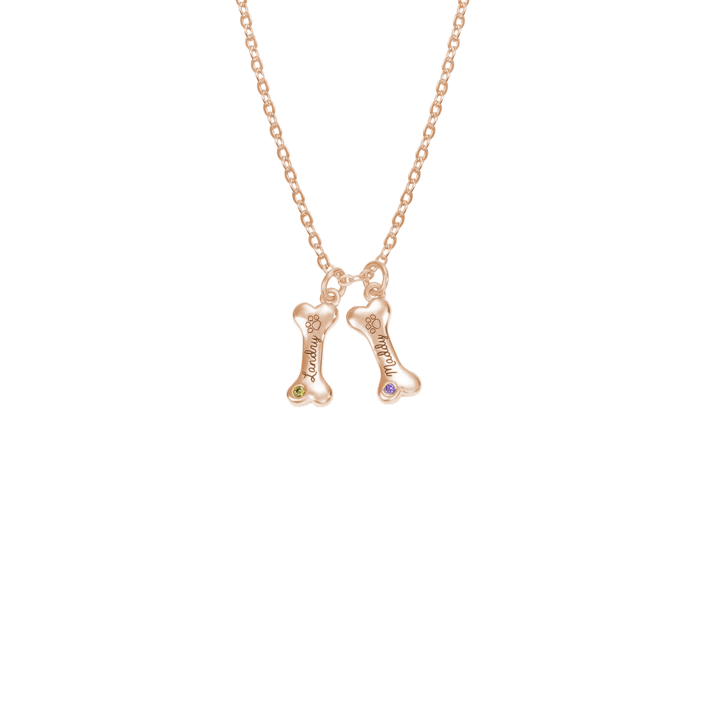 Customizable Dog Bone Collar Necklace