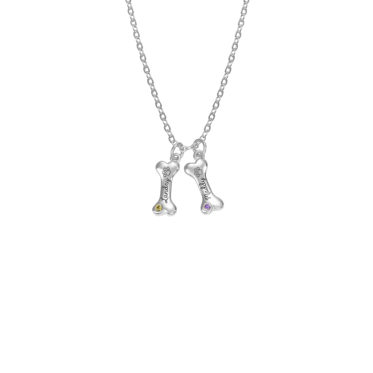 Customizable Dog Bone Collar Necklace