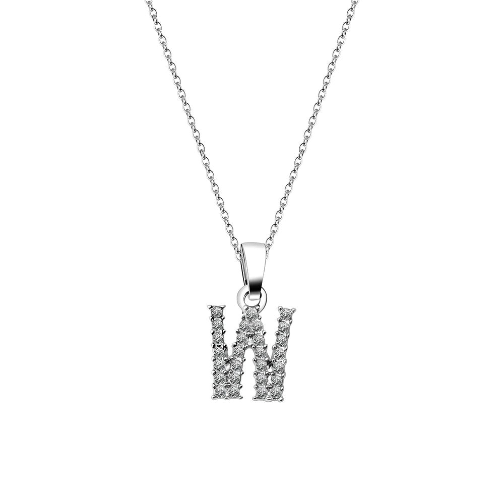 Cubic Zirconia Initial Necklace