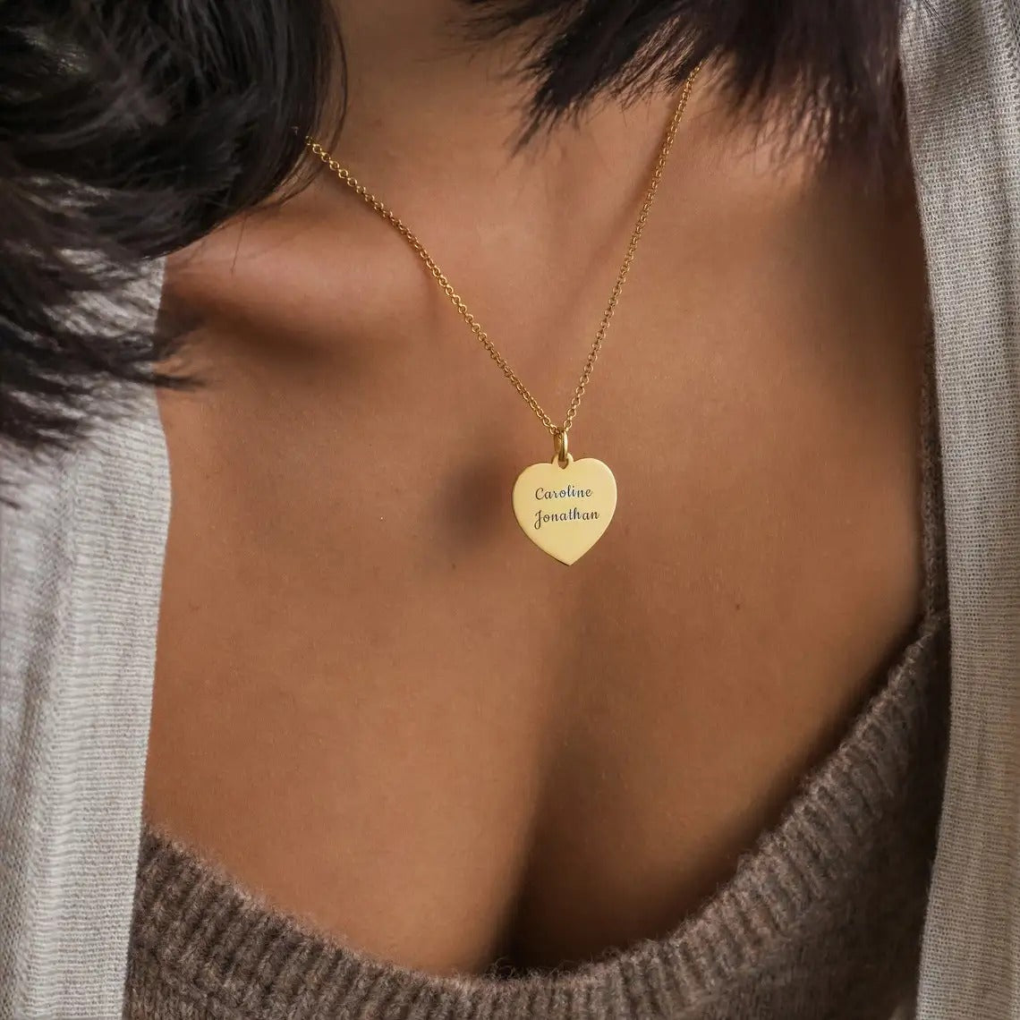 Custom Engraving Heart Necklace