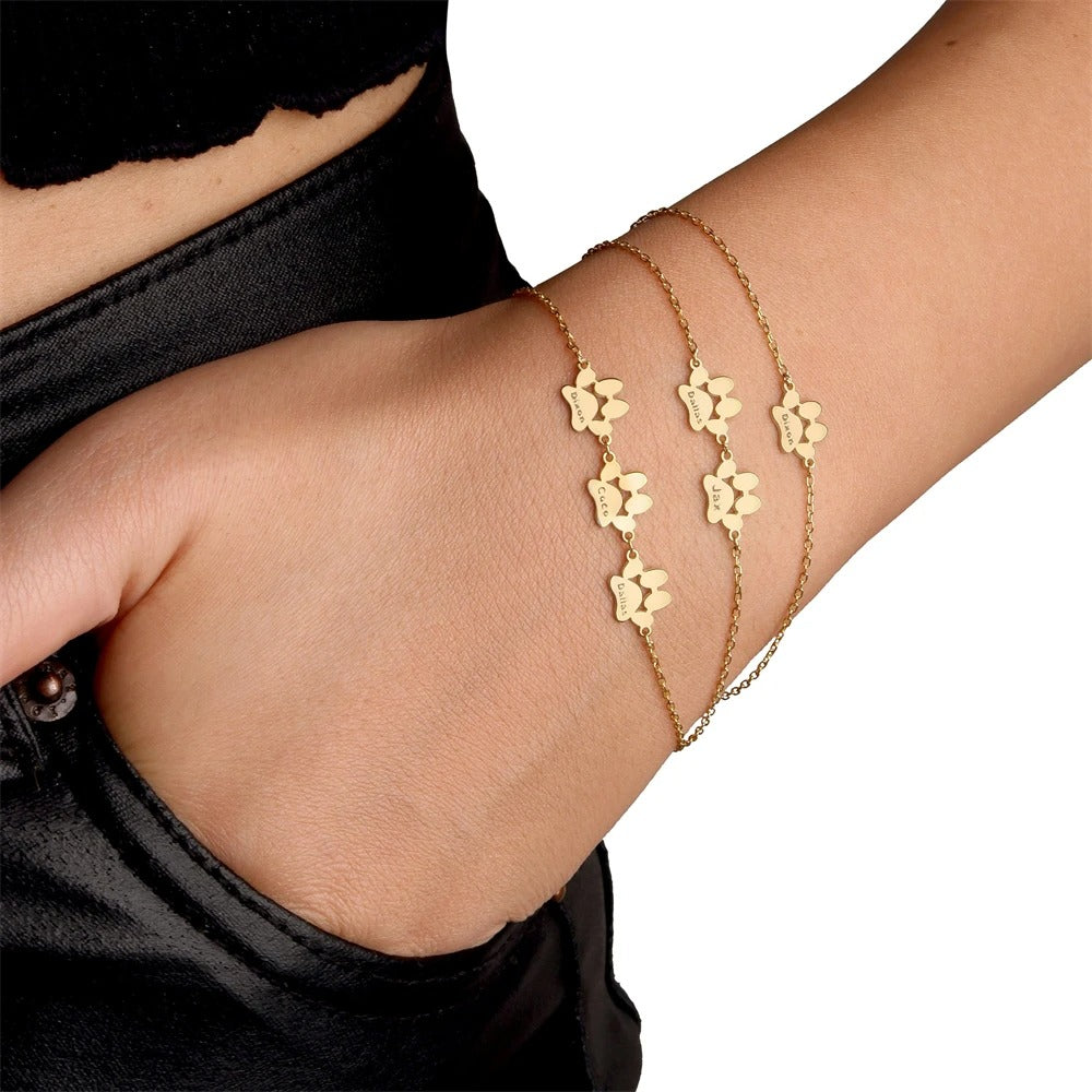 Customizable Paw Print Bracelet
