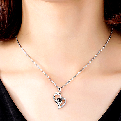 Heart-Shaped Custom Photo Projection Necklace