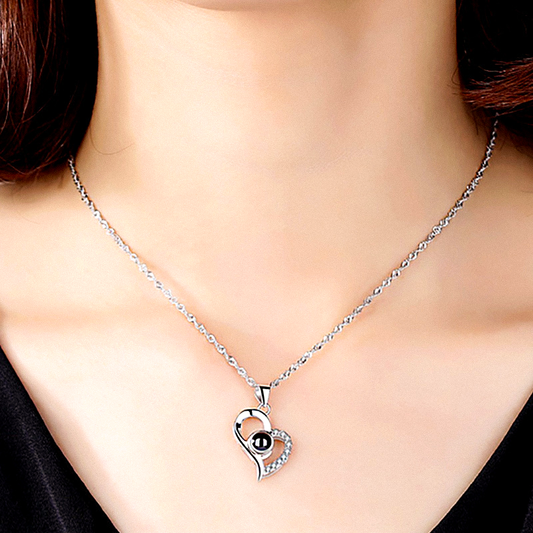Heart-Shaped Custom Photo Projection Necklace