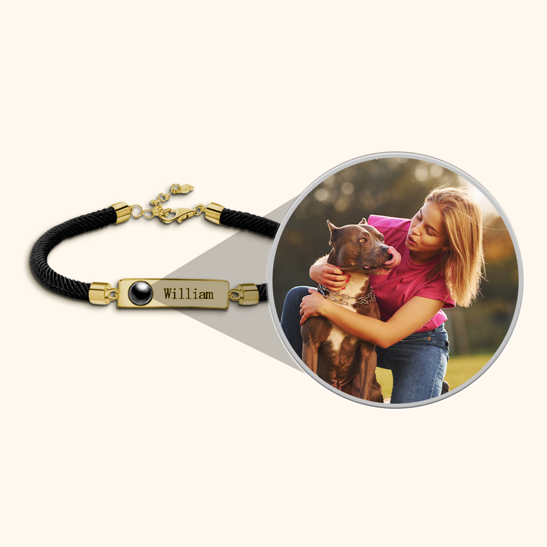 Personalized Name Projection Charm Bracelet