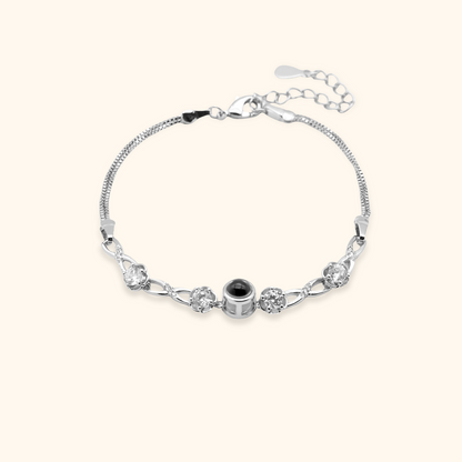 Custom Cubic Zirconia Photo Bracelet