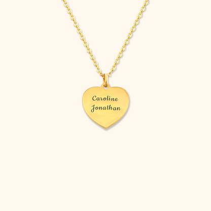 Custom Engraving Heart Necklace