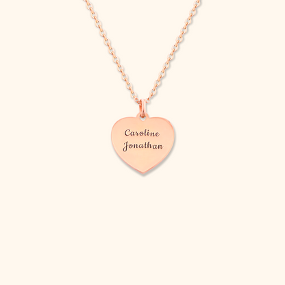 Custom Engraving Heart Necklace