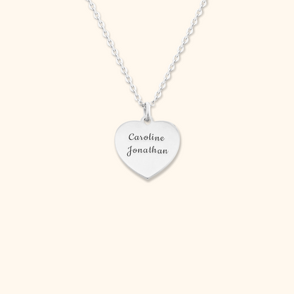 Custom Engraving Heart Necklace