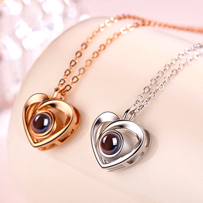 Heart-Shaped Love Photo Projection Necklace