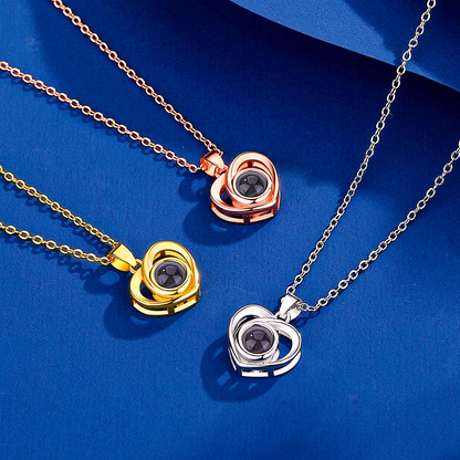 Heart-Shaped Love Photo Projection Necklace