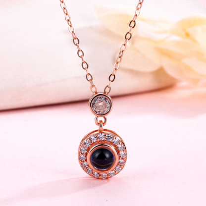 Round Orb Projection Charm Necklace
