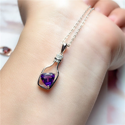 Message in a Bottle Birthstone Necklace