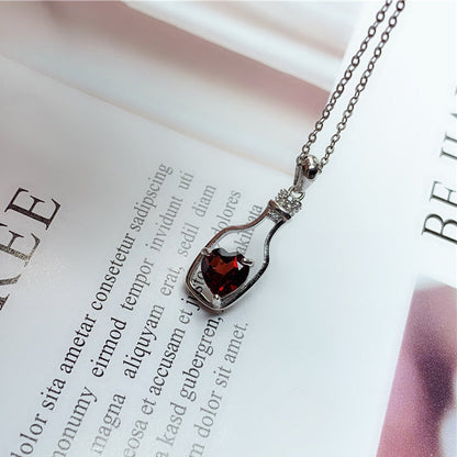 Message in a Bottle Birthstone Necklace