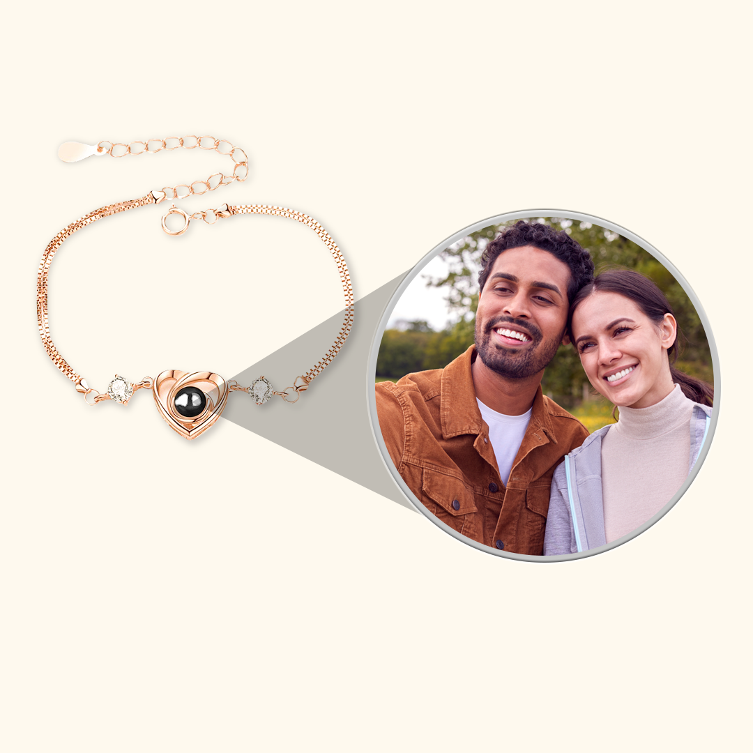 Personalized Heart Photo Projection Bracelet