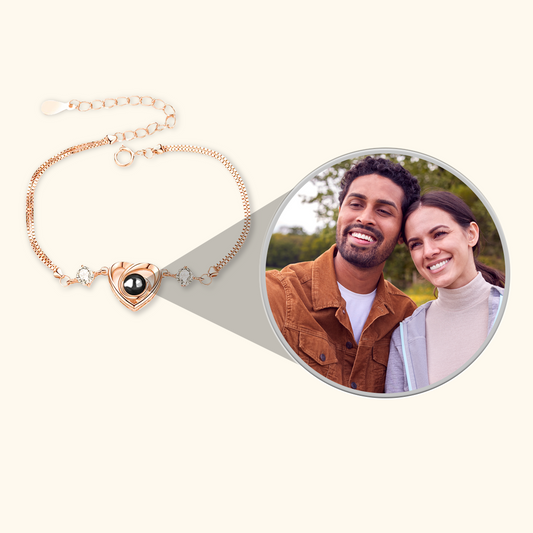 Personalized Heart Photo Projection Bracelet