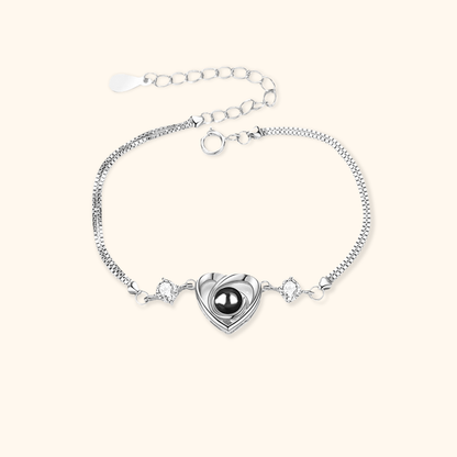 Personalized Heart Photo Projection Bracelet
