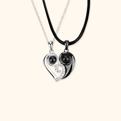 Heart Love Couple Projection Necklace