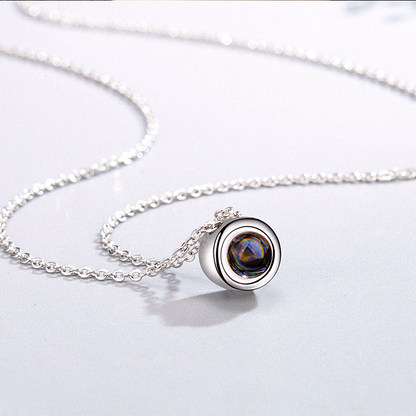 Sphere Projection Charm Necklace