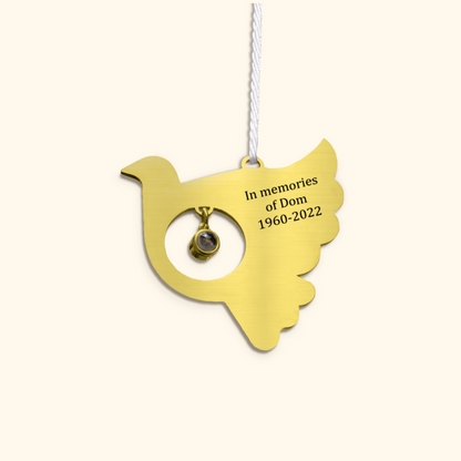Personalized Photo Projection Bird Christmas Ornament