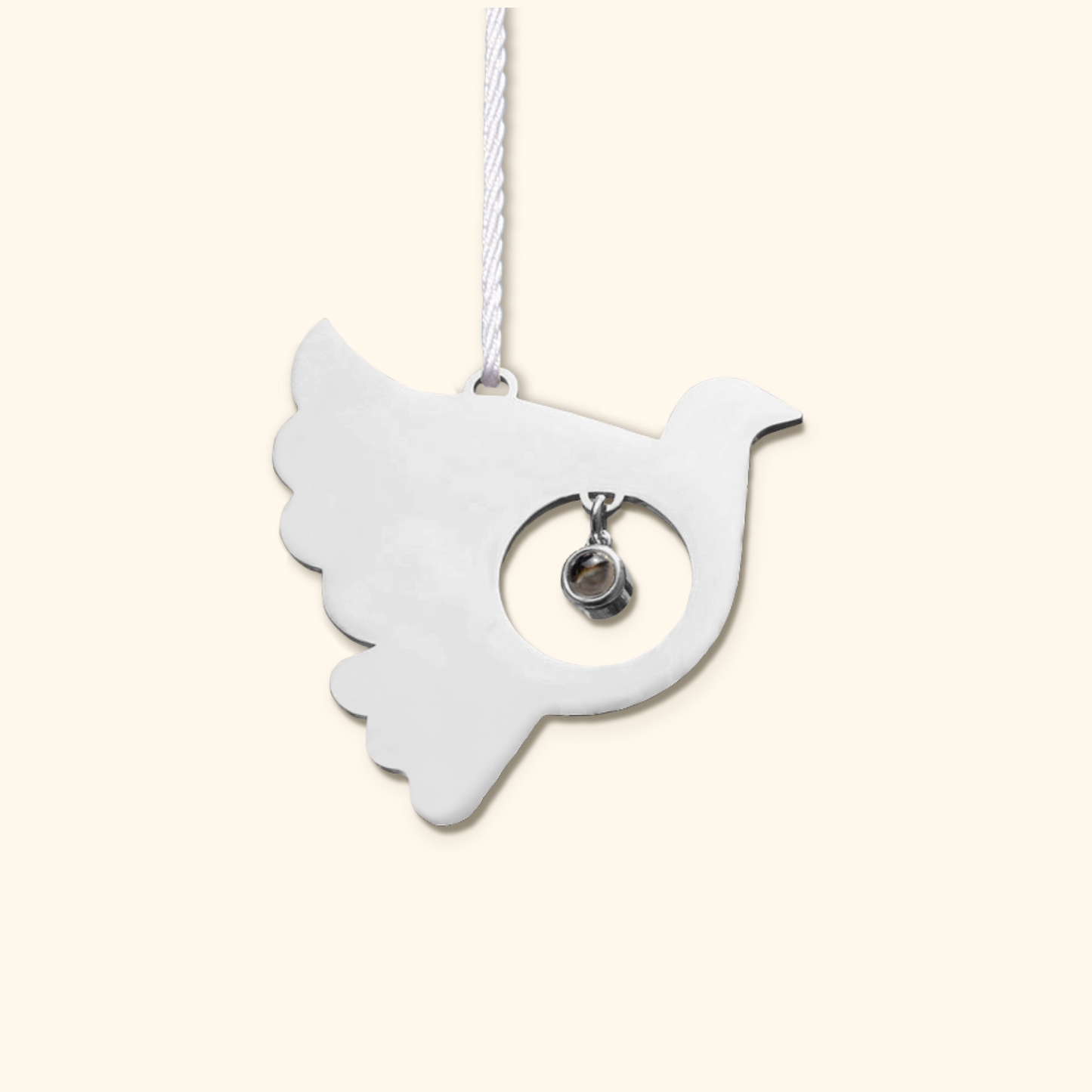 Personalized Photo Projection Bird Christmas Ornament