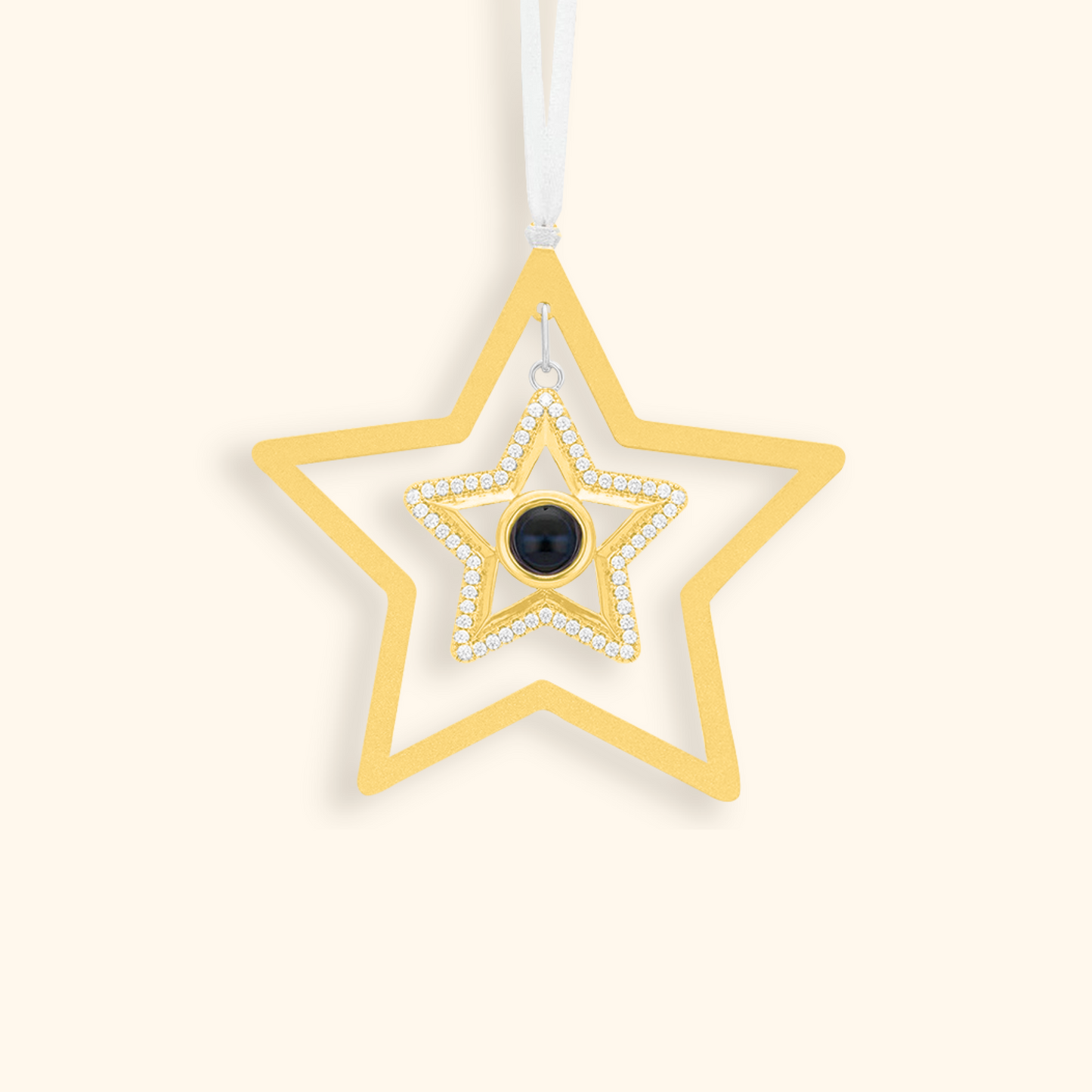 Personalized Star Photo Projection Christmas Ornament