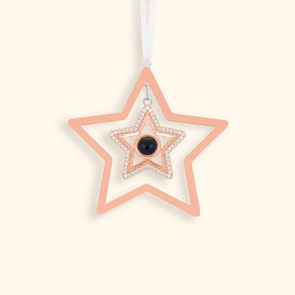 Personalized Star Photo Projection Christmas Ornament