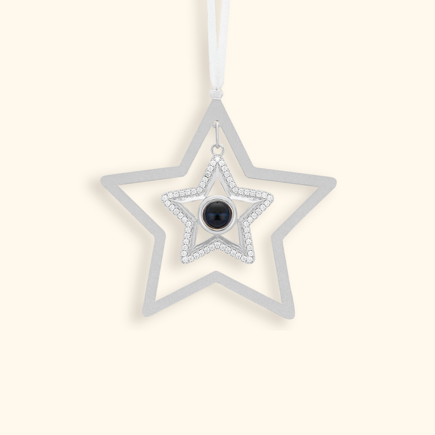 Personalized Star Photo Projection Christmas Ornament