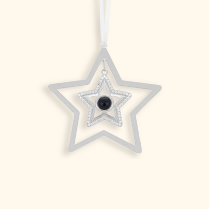Personalized Star Photo Projection Christmas Ornament