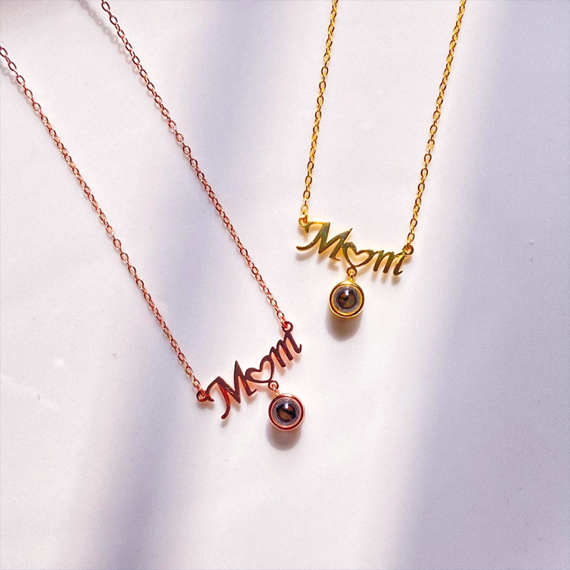 Mom Projection Charm Necklace