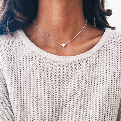Minimalist Heart Pendant Necklace