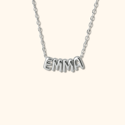 Personalized Bubble Letter Necklace