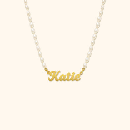 Personalized Name Pearl Necklace