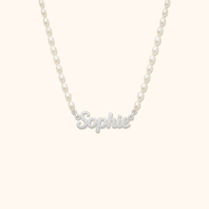 Personalized Name Pearl Necklace