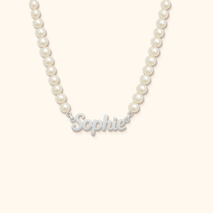 Personalized Name Pearl Necklace