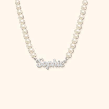 Personalized Name Pearl Necklace