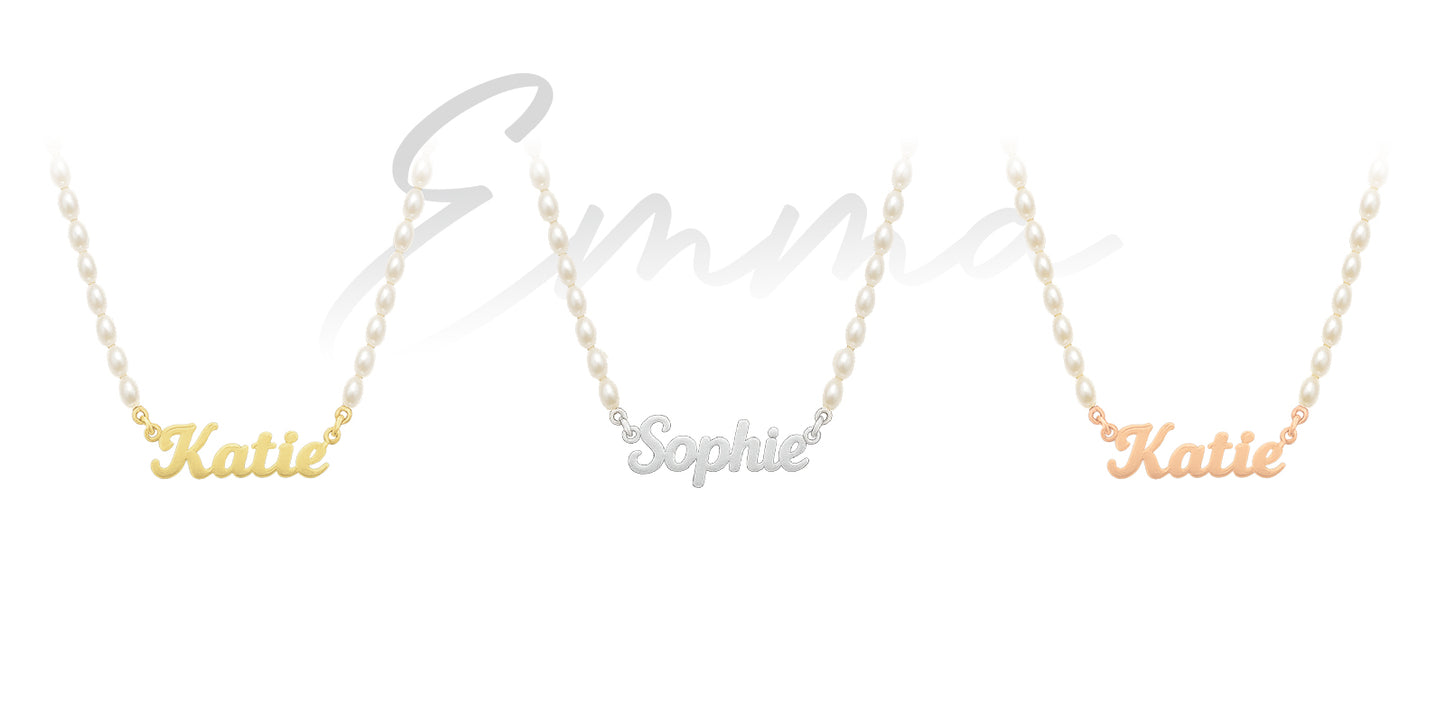 Personalized Name Pearl Necklace