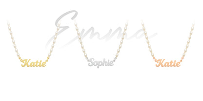 Personalized Name Pearl Necklace