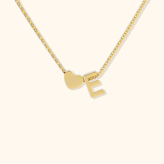 Sweet Heart Initial Necklace