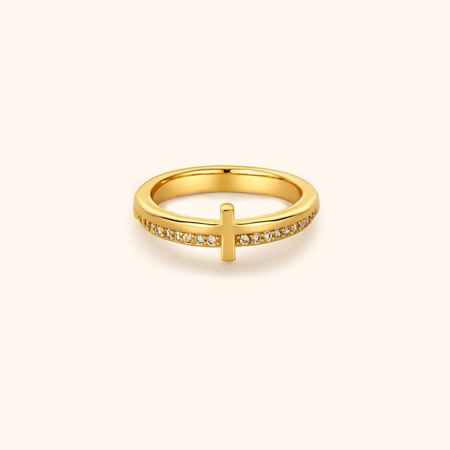 Gold Cross Ring