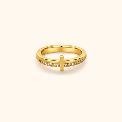 Gold Cross Ring
