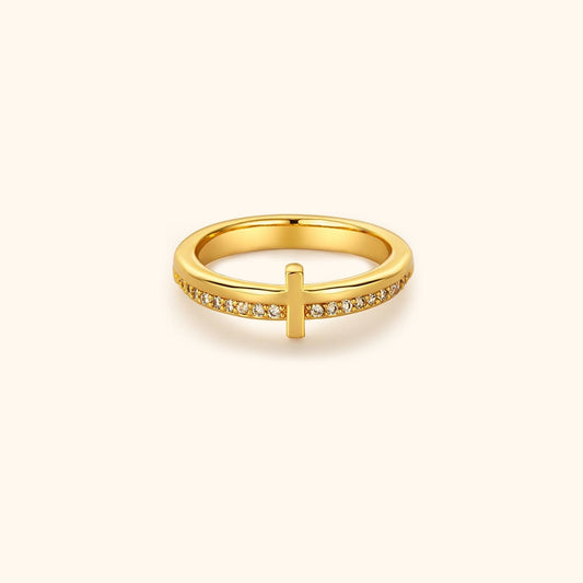 Gold Cross Ring