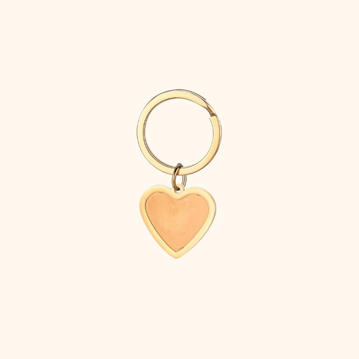 Heart & Round Shaped Photo Keychain