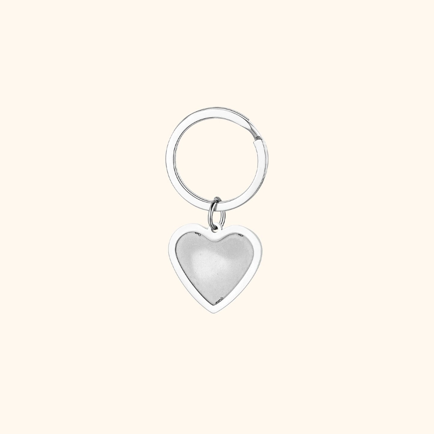 Heart & Round Shaped Photo Keychain