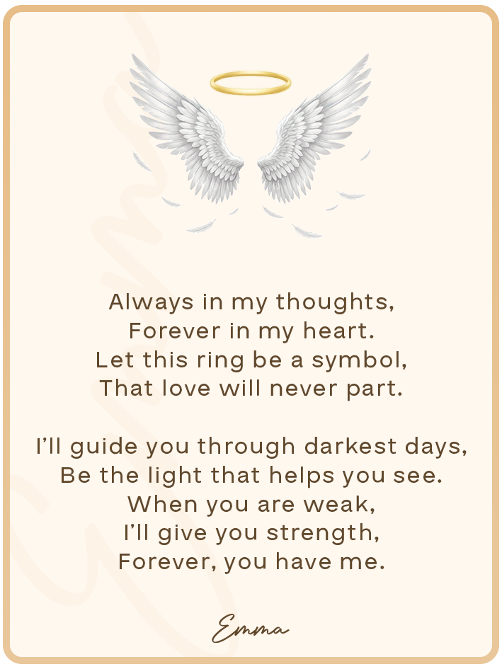 Forever Heart Urn Ring with Message Card